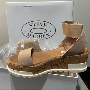 Steve Madden Elba Nude Platform Wedges